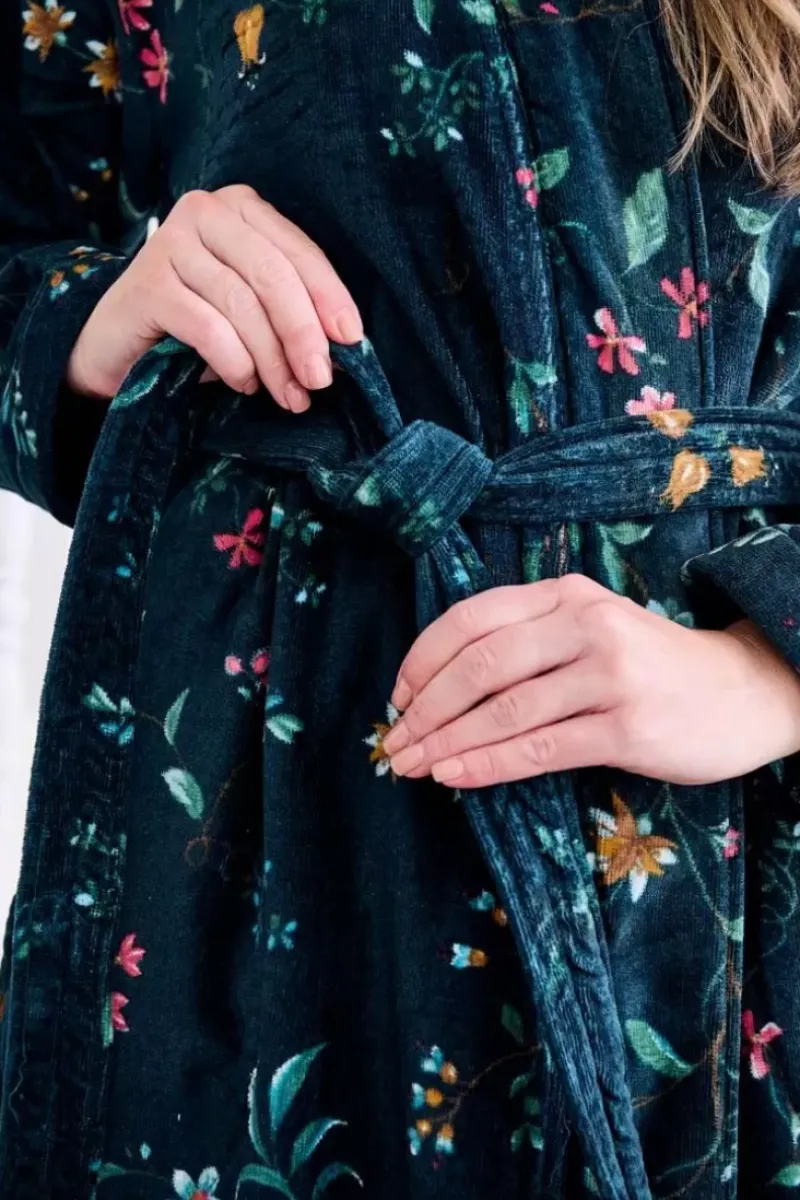 Pip Studio Bademäntel|Bademäntel Les Fleurs Dunkel