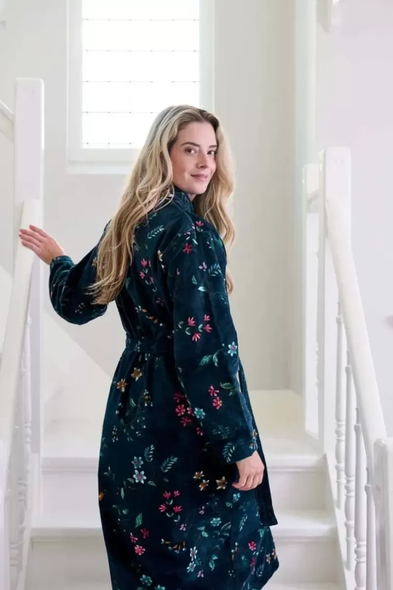 Pip Studio Bademäntel|Bademäntel Les Fleurs Dunkel