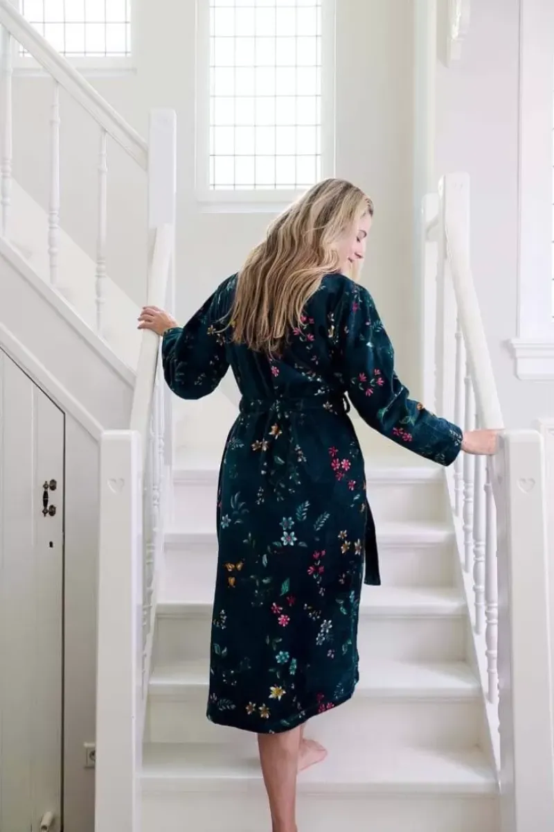 Pip Studio Bademäntel|Bademäntel Les Fleurs Dunkel