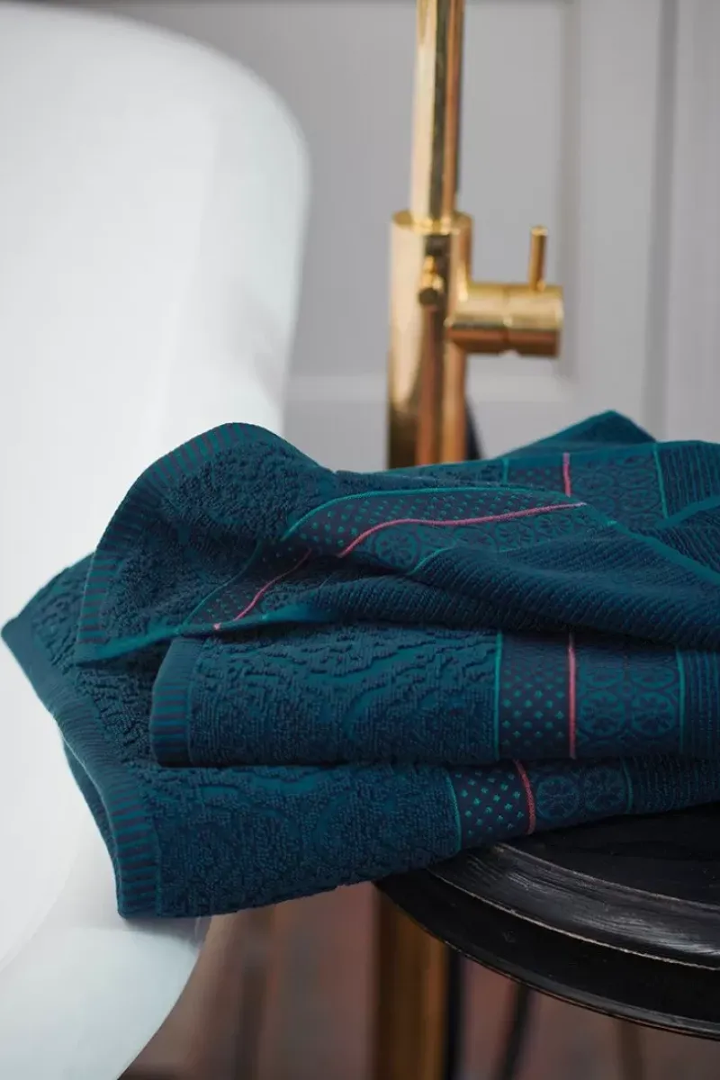 Pip Studio Handtücher|Badetuch Set/3 Soft Zellige Dunkel 55X100 Cm