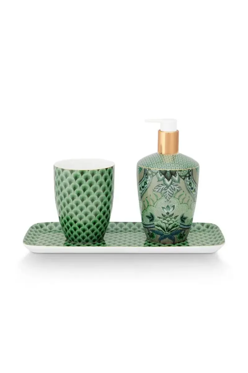 Pip Studio Seifenspender|Badezimmeraccessoires Set/3 Kyoto Festival
