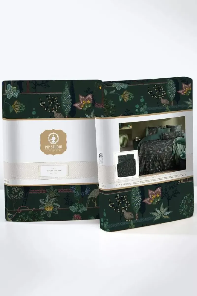 Pip Studio Bettbezüge|Bettbezug Alberi Dunkelgrun