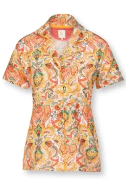 Pip Studio T-Shirts|Bluse Kurze Armeln Kyoto Festival Gelb