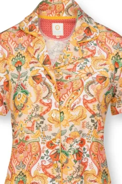 Pip Studio T-Shirts|Bluse Kurze Armeln Kyoto Festival Gelb