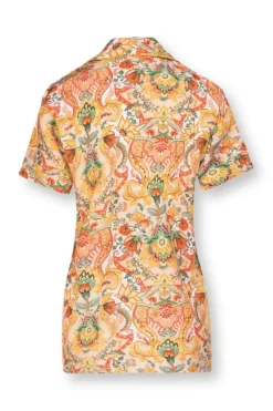 Pip Studio T-Shirts|Bluse Kurze Armeln Kyoto Festival Gelb