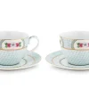 Pip Studio Tasse & Untertasse|Blushing Birds Set/2 Cappuccino Tassen & Untertassen