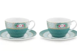 Pip Studio Tasse & Untertasse|Blushing Birds Set/2 Cappuccino Tassen & Untertassen