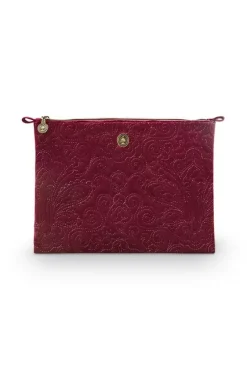 Pip Studio Beautycases|Flaches Necessaire Gross Samt Quiltey Days