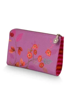 Pip Studio Necessaire|Flaches Necessaire Reisverschluss Kawai Flower Fuchsia