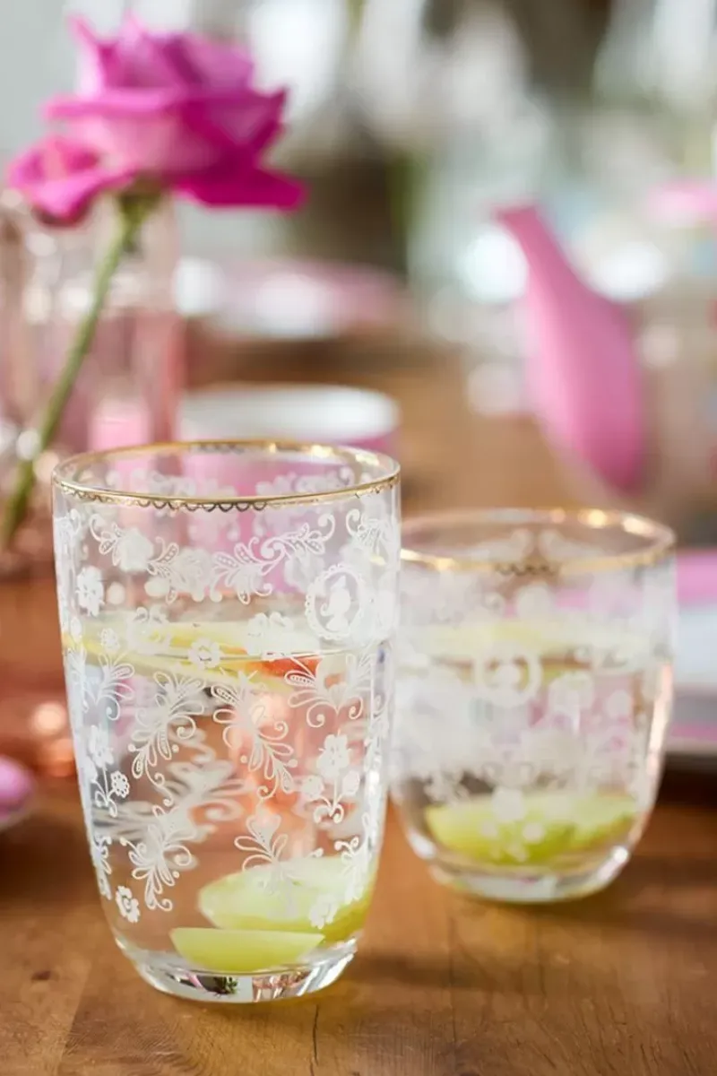 Pip Studio Longdrinkgläser|Floral Longdrinkglas