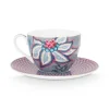 Pip Studio Tasse & Untertasse|Flower Festival Cappuccino Tasse & Undertasse Hellblau