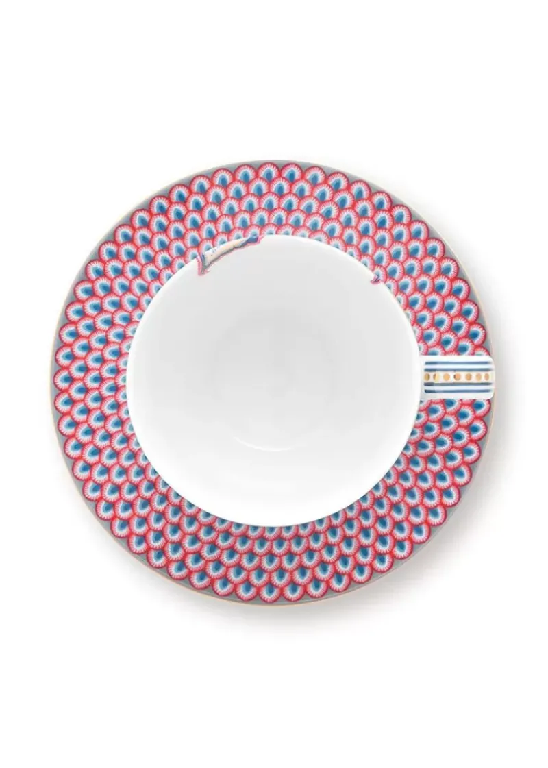 Pip Studio Tasse & Untertasse|Flower Festival Cappuccino Tasse & Undertasse Hellblau