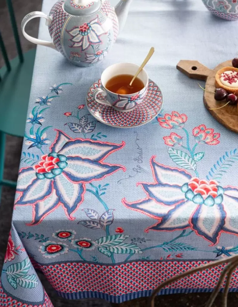 Pip Studio Tasse & Untertasse|Flower Festival Cappuccino Tasse & Undertasse Hellblau