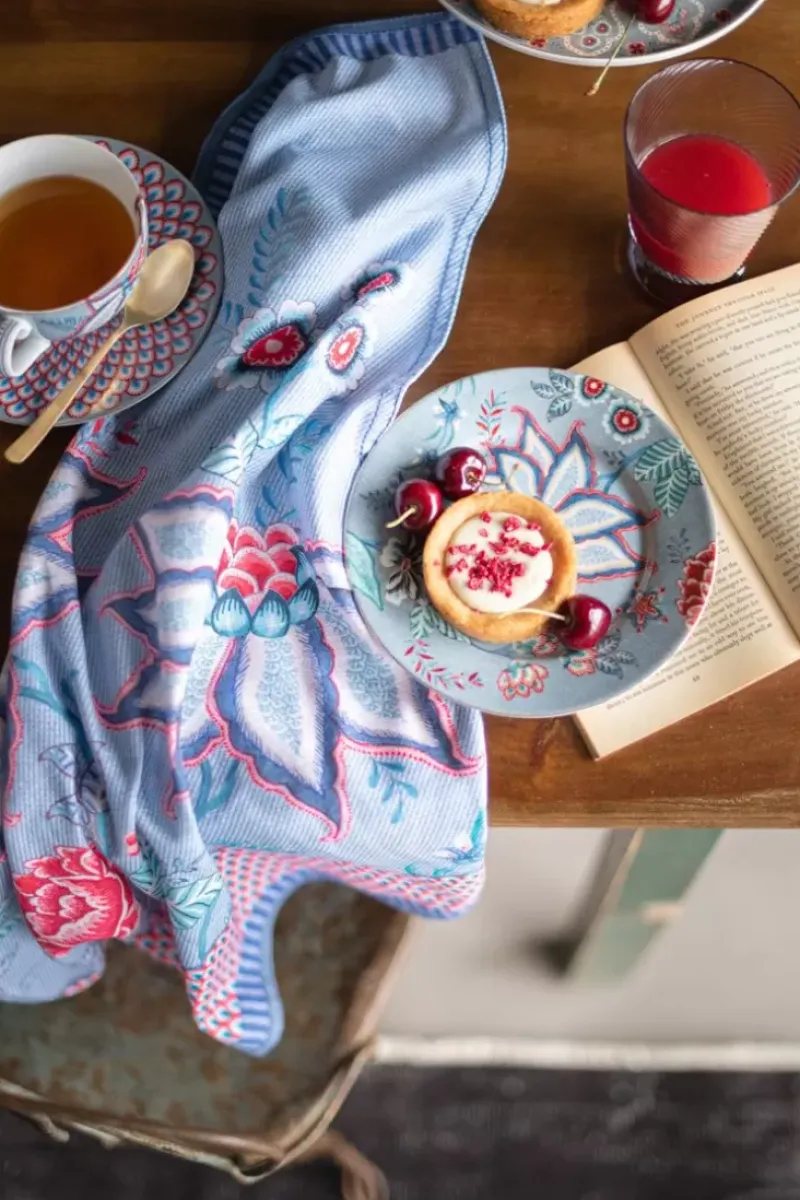 Pip Studio Tasse & Untertasse|Flower Festival Cappuccino Tasse & Undertasse Hellblau