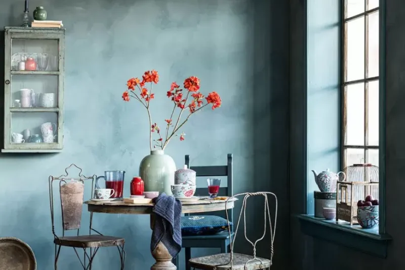 Pip Studio Tasse & Untertasse|Flower Festival Cappuccino Tasse & Undertasse Hellblau