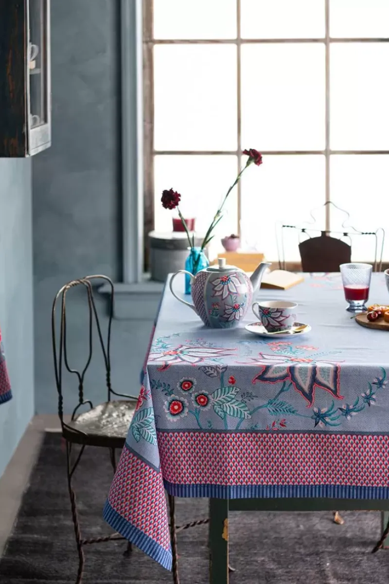 Pip Studio Tasse & Untertasse|Flower Festival Cappuccino Tasse & Undertasse Hellblau