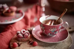 Pip Studio Tasse & Untertasse|Flower Festival Espresso Tasse & Undertasse Dunkel