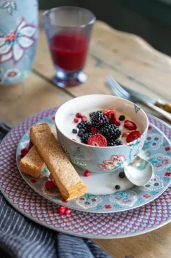 Pip Studio Essteller|Flower Festival Esteller Rot/Hellblau 26.5 Cm