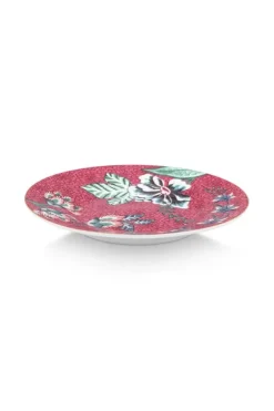 Pip Studio Gebäckteller|Flower Festival Petit Four Dark Pink 12Cm