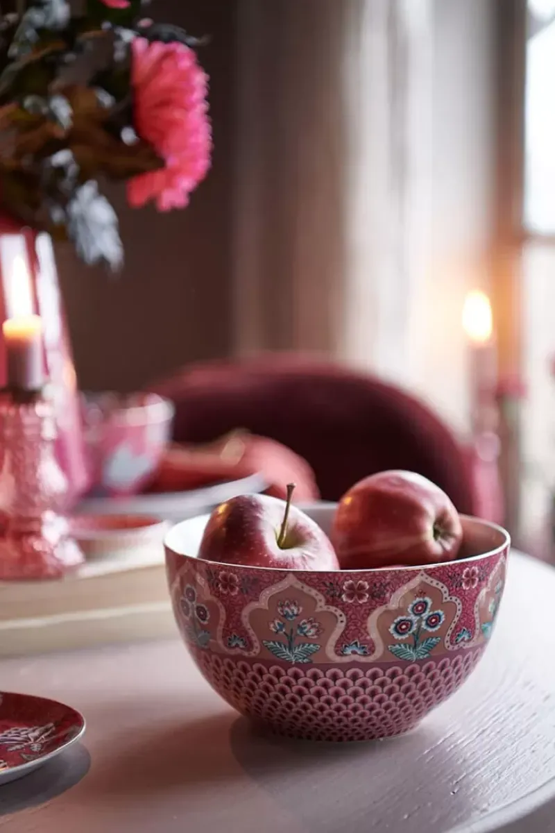 Pip Studio Schalen|Flower Festival Schale Dunkel 18 Cm