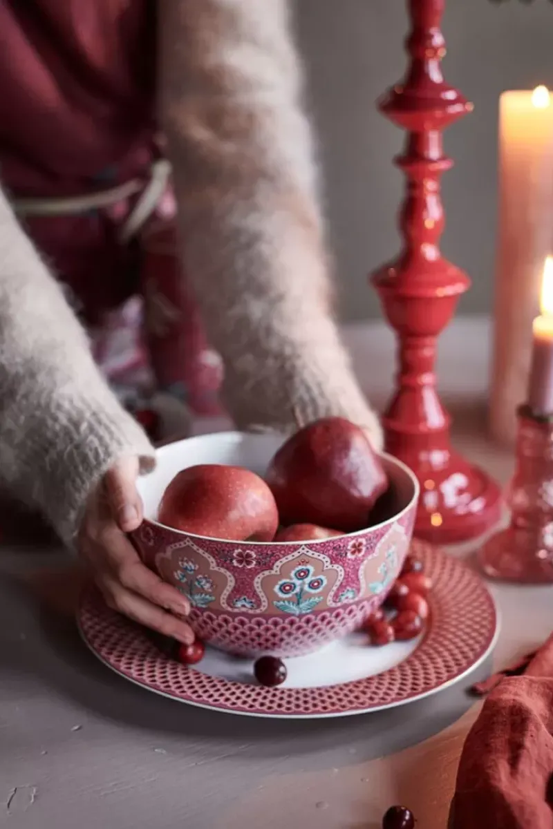 Pip Studio Schalen|Flower Festival Schale Dunkel 18 Cm