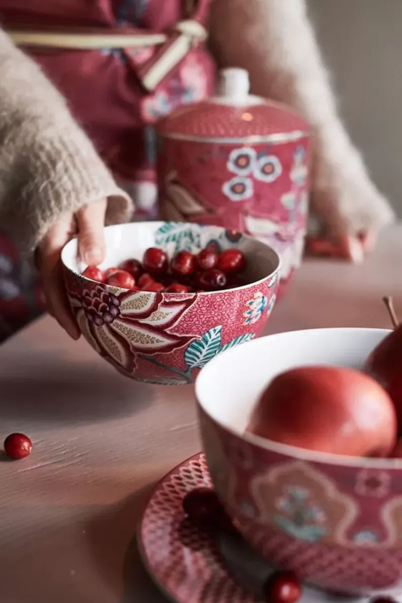 Pip Studio Schalen|Flower Festival Schale Dunkel 15 Cm