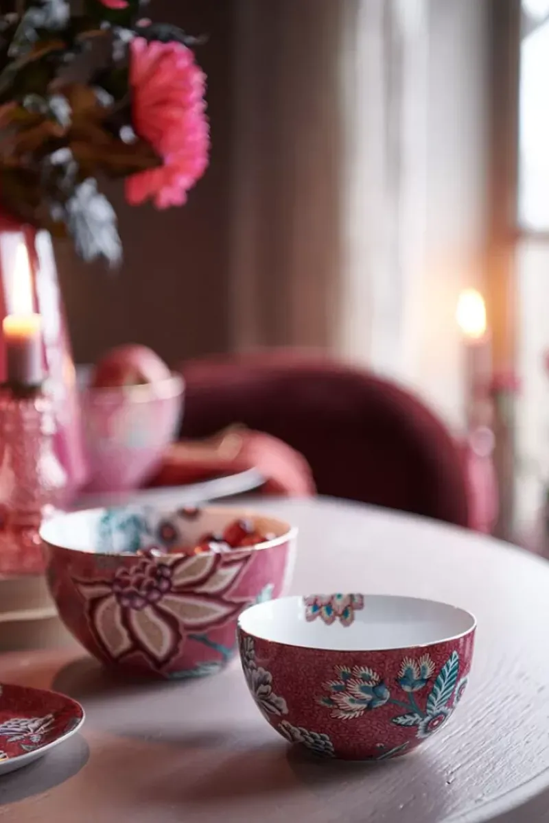 Pip Studio Schalen|Flower Festival Schale Dunkel 12 Cm