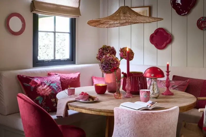 Pip Studio Schalen|Flower Festival Schale Rot/Dunkel 9.5 Cm