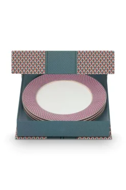 Pip Studio Porzellan Sets|Flower Festival Set/4 Essteller Rot/Hell 26.5Cm