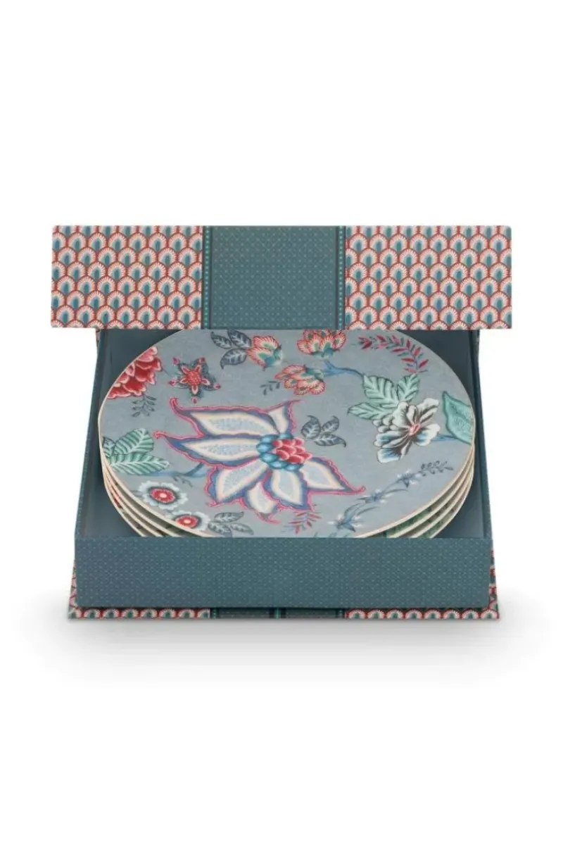 Pip Studio Porzellan Sets|Flower Festival Set/4 Gebäckteller Hell 17Cm