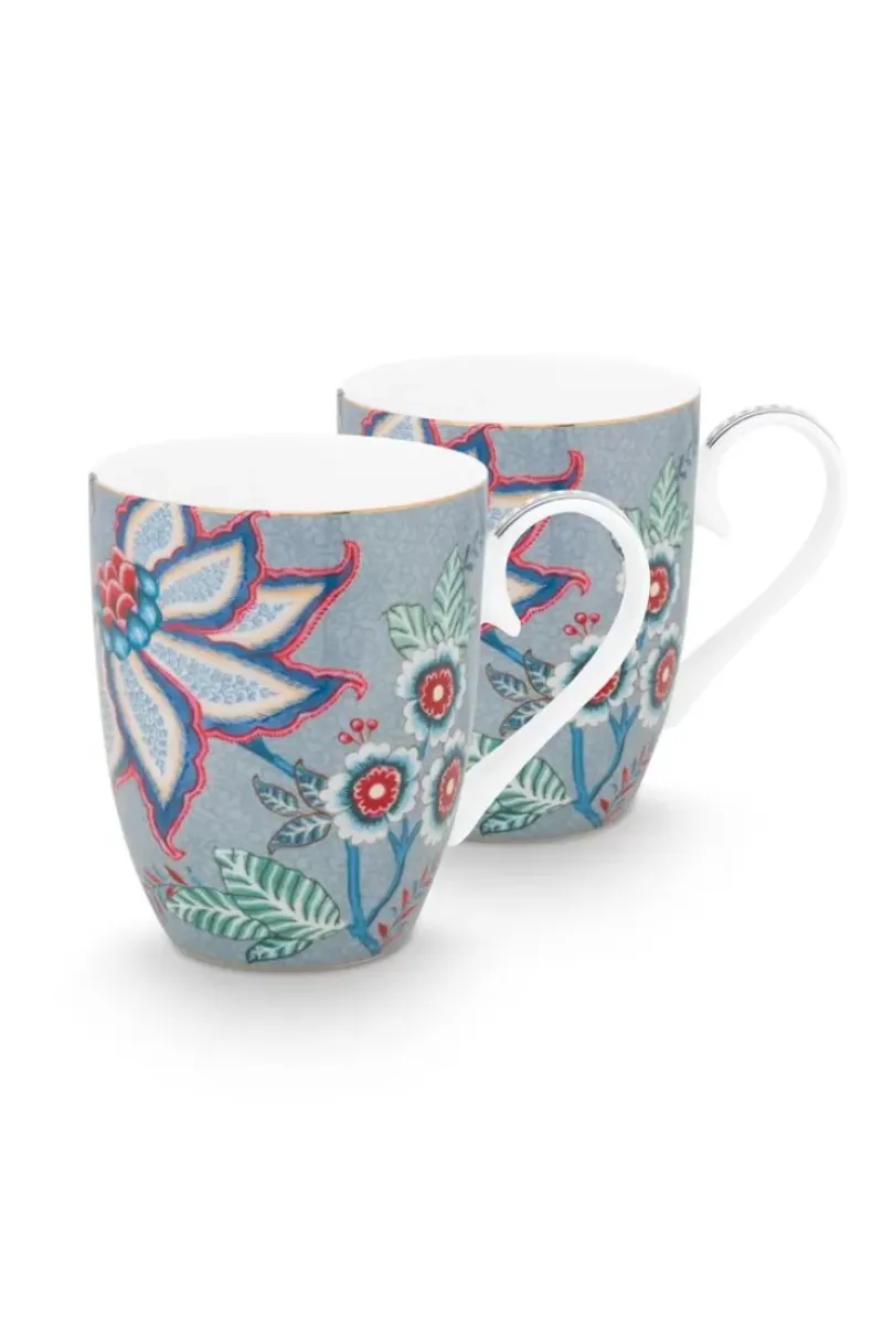 Pip Studio Porzellan Sets|Flower Festival Set/2 Tassen Gross Hell