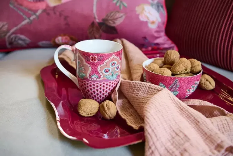 Pip Studio Teetassen|Flower Festival Tasse Gross Deco Dunkel