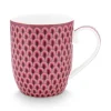 Pip Studio Kaffeetassen|Flower Festival Tasse Klein Rot/Dunkel