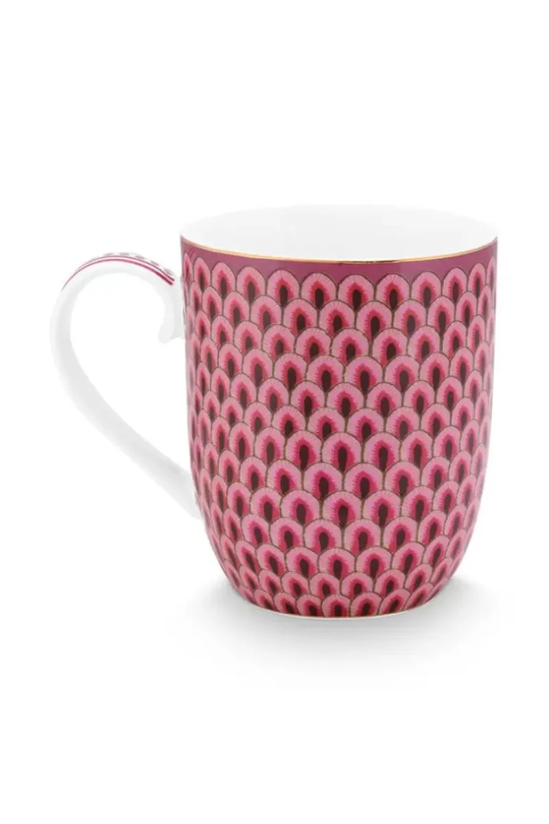 Pip Studio Kaffeetassen|Flower Festival Tasse Klein Rot/Dunkel