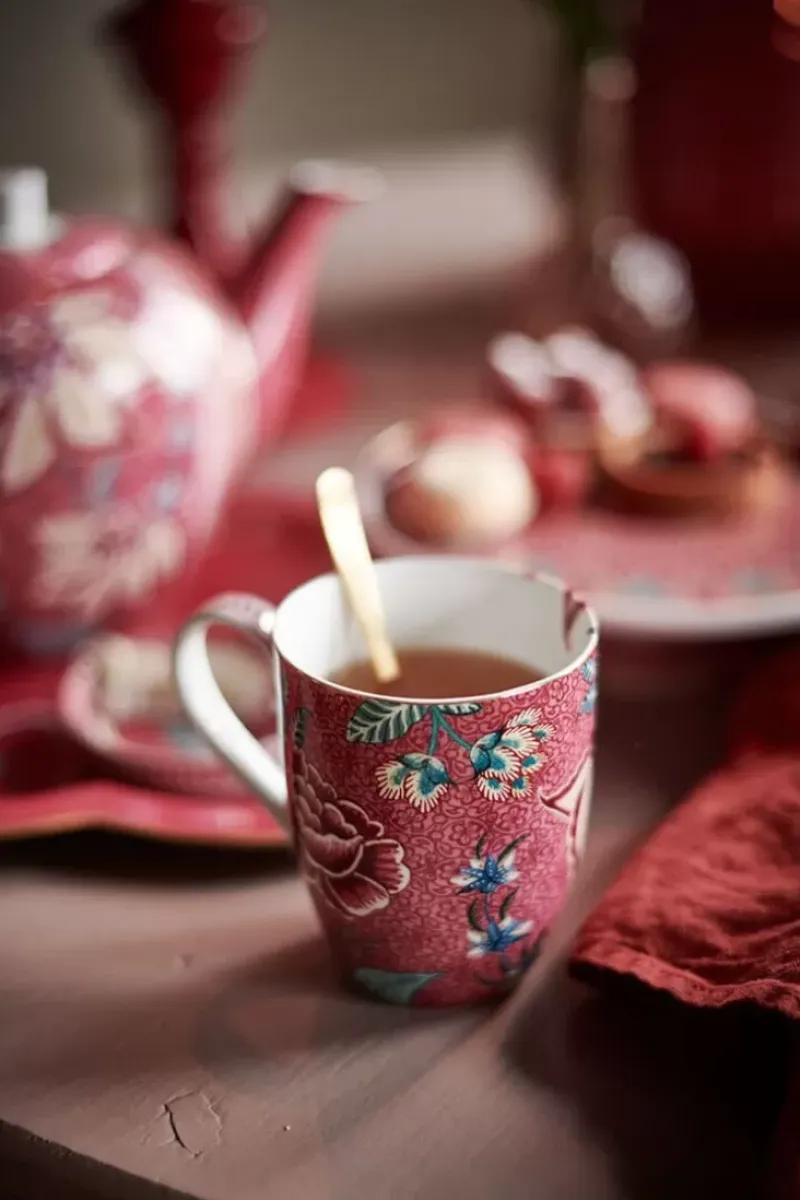 Pip Studio Kaffeetassen|Flower Festival Tasse Klein Dunkel