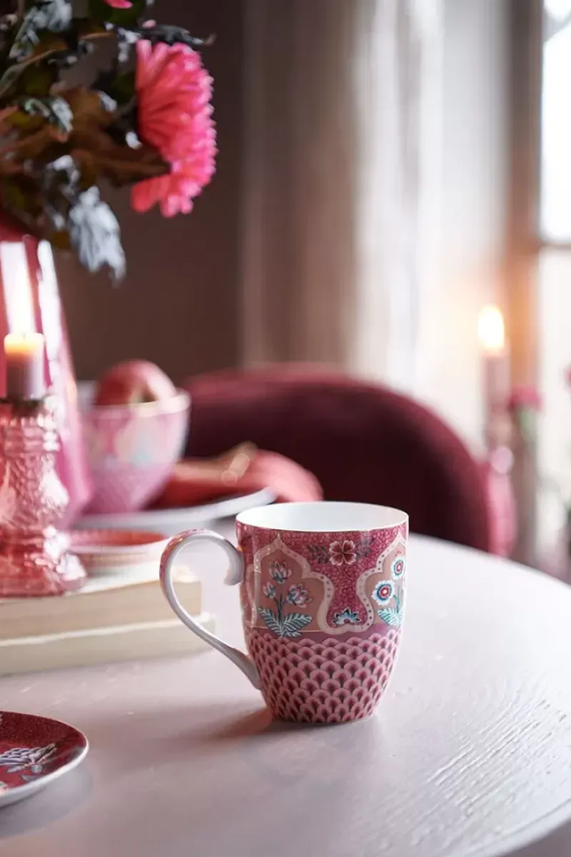 Pip Studio Teetassen|Flower Festival Tasse Xl Deco Dunkel