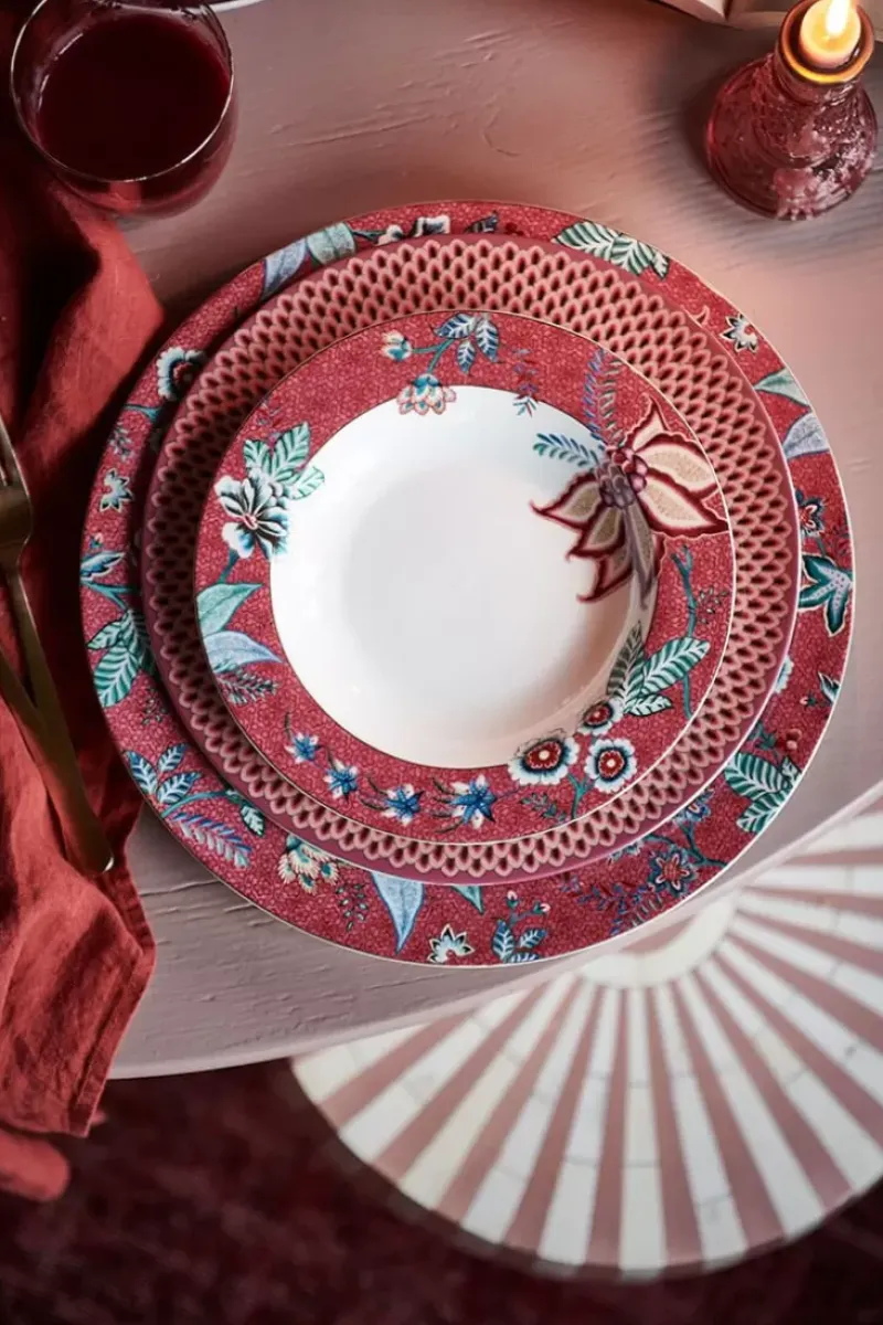 Pip Studio Tiefe Teller|Flower Festival Tiefen Teller Dunkel 21.5 Cm