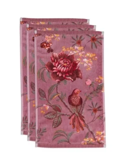 Pip Studio Gästetücher|Gastehandtuch Set/3 Secret Garden Mauve 30X50Cm