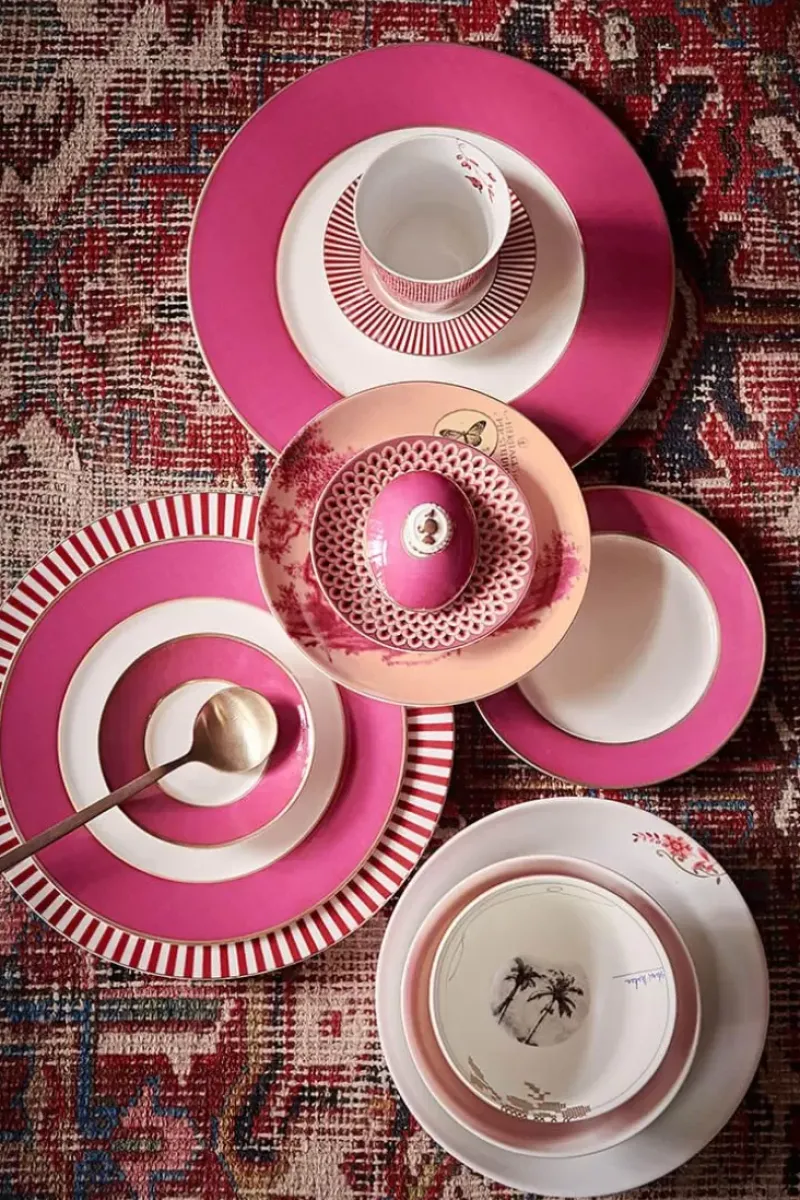 Pip Studio Gebäckteller|Heritage Gebäckteller Bemalt Rosa 18 Cm