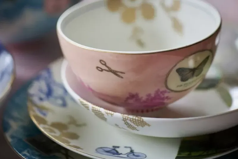 Pip Studio Schalen|Heritage Schale Bemalt Rosa 12 Cm