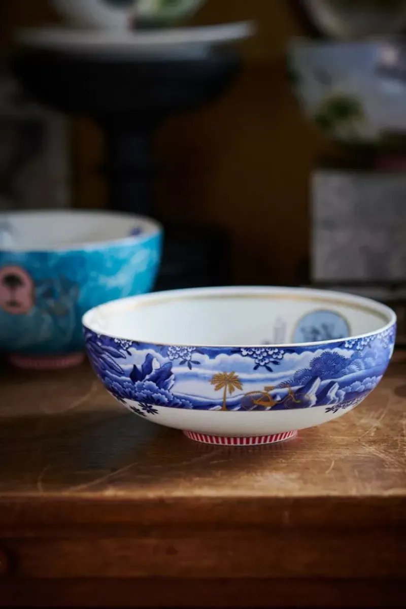 Pip Studio Schalen|Heritage Schale Grenze Blau 20 Cm