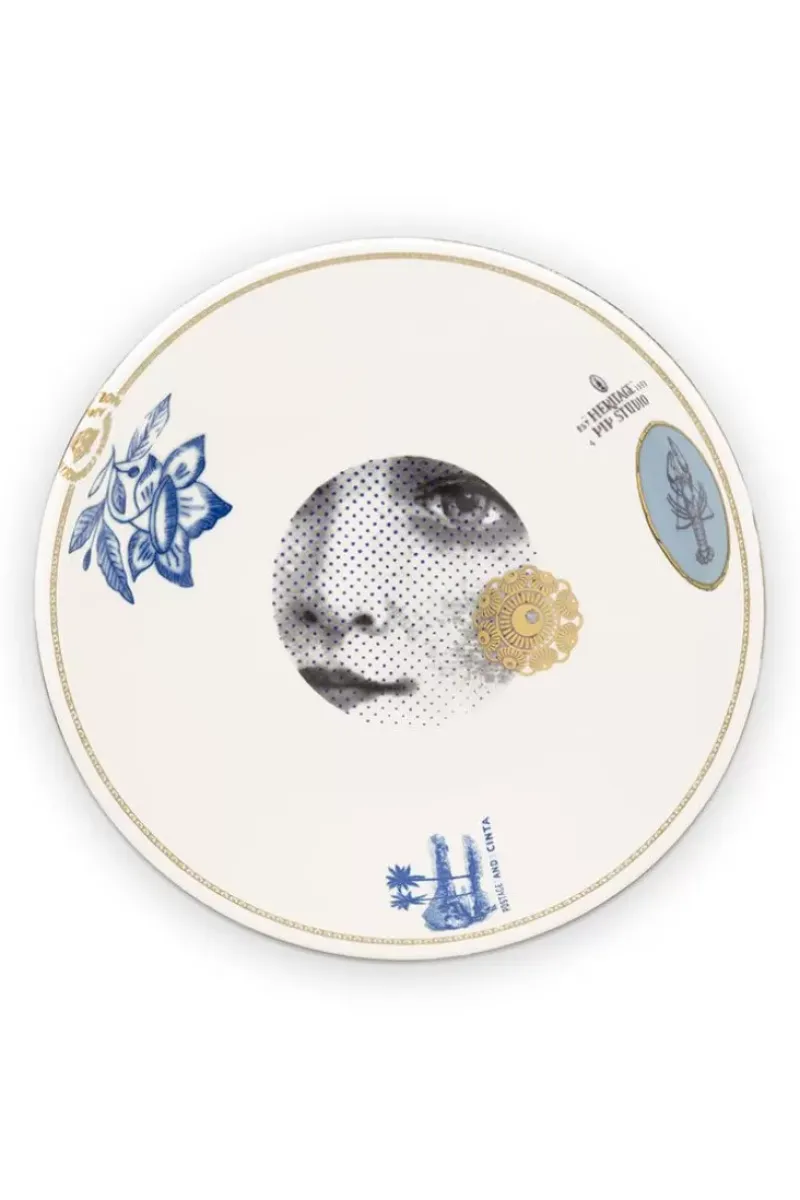 Pip Studio Schalen|Heritage Schale Grenze Blau 20 Cm