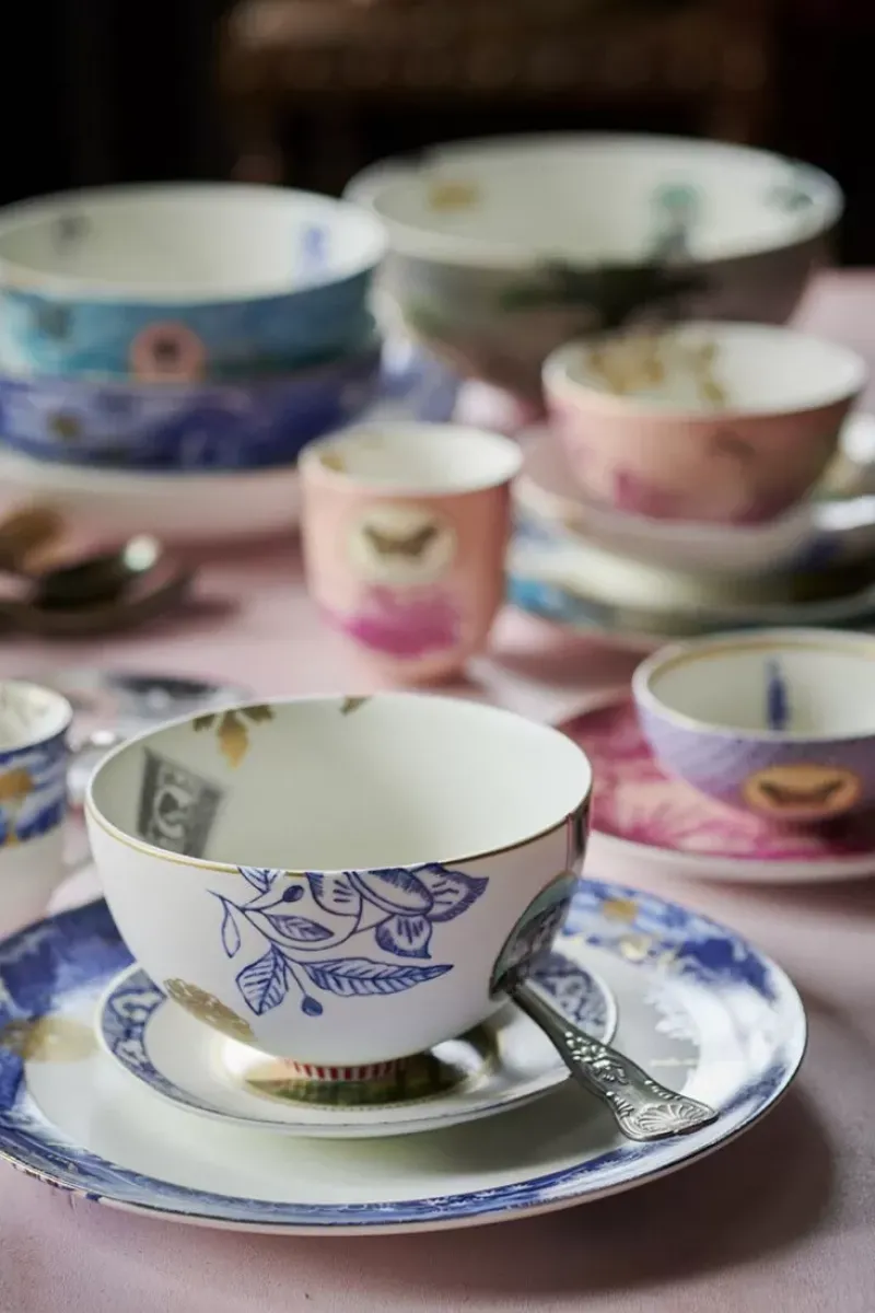 Pip Studio Schalen|Heritage Schale Palme Weis 15 Cm