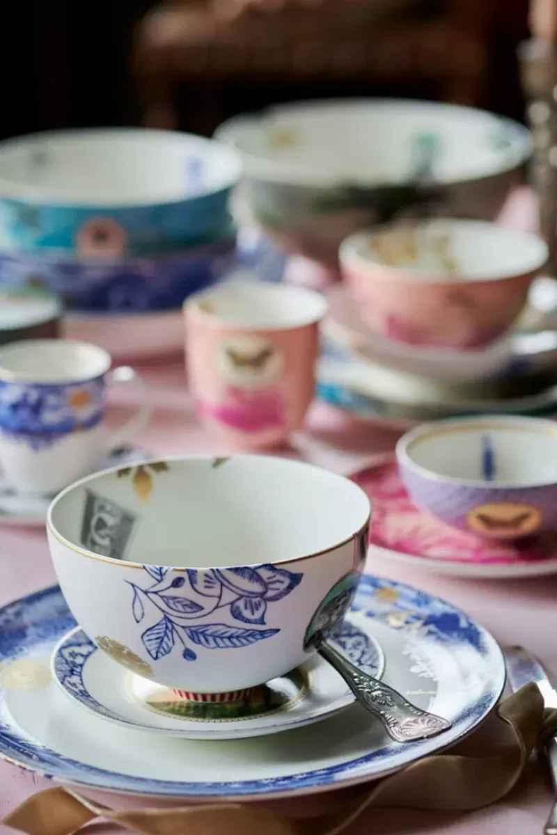 Pip Studio Schalen|Heritage Schale Palme Weis 15 Cm