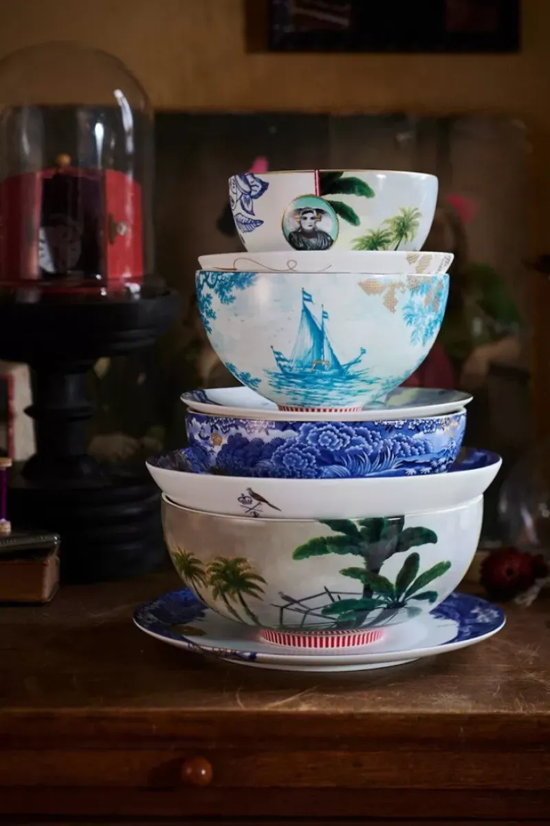 Pip Studio Tiefe Teller|Heritage Suppenteller Grenze Blau 25.5 Cm