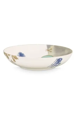 Pip Studio Tiefe Teller|Heritage Suppenteller Palme Weis 18 Cm