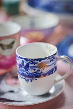 Pip Studio Kaffeetassen|Heritage Tasse Small Grenze Blau
