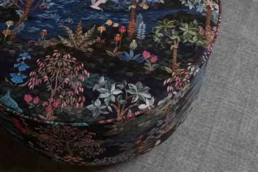 Pip Studio Hocker Und Stühle|Hocker Large Pip Garden Dunkelblau