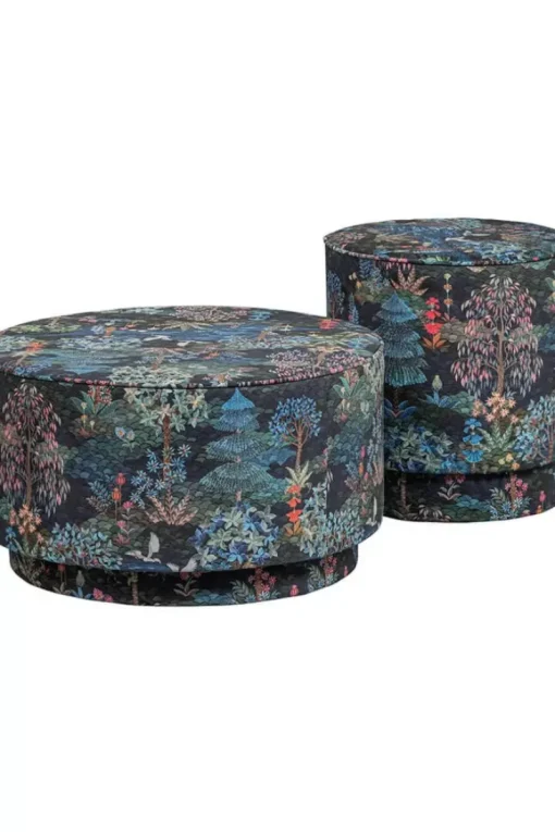 Pip Studio Hocker Und Stühle|Hocker Large Pip Garden Dunkelblau