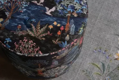 Pip Studio Hocker Und Stühle|Hocker Medium Pip Garden Dunkelblau